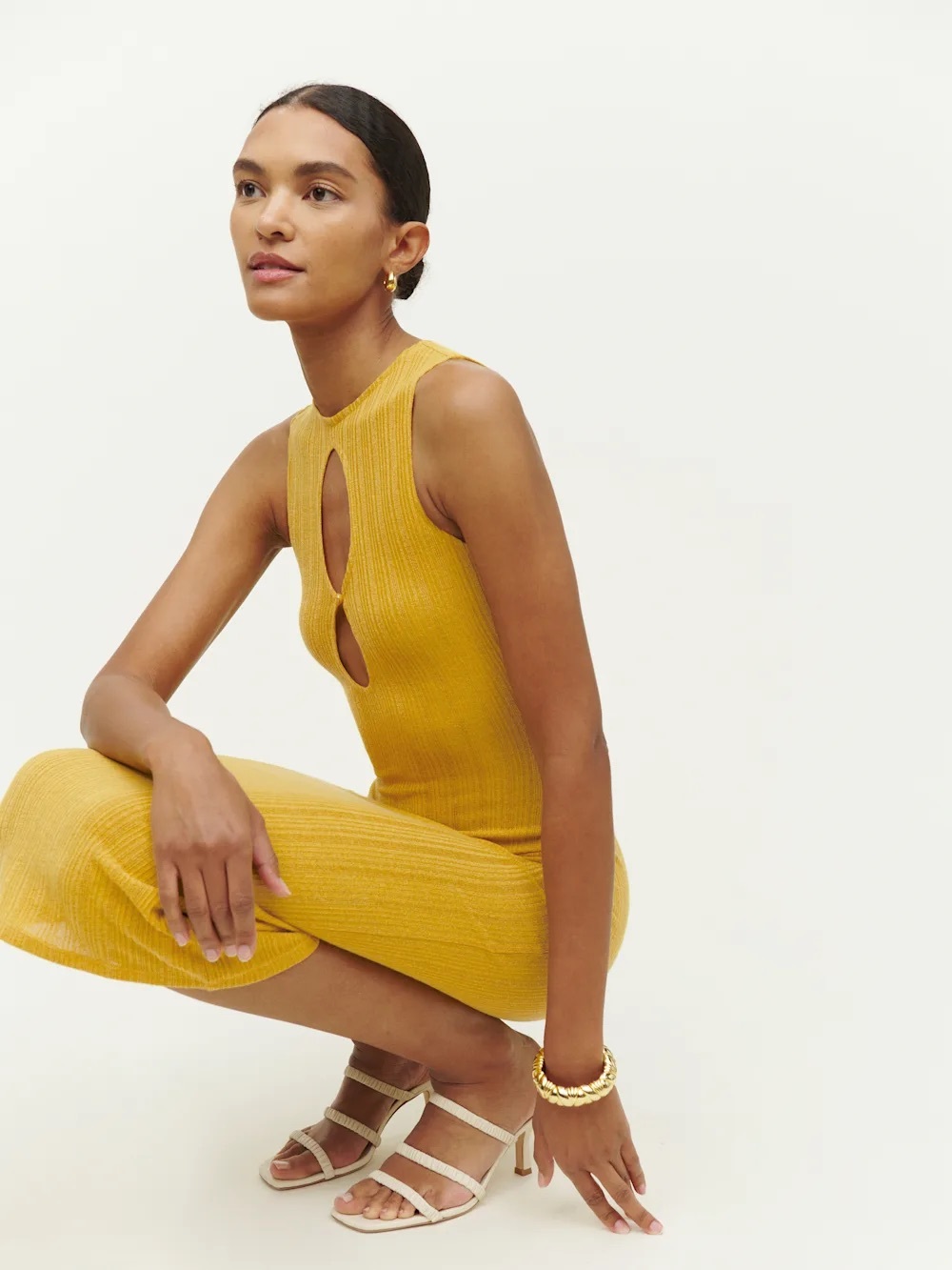 ✨ REFORMATION TOWNES KNIT DRESS — SUN RAYE ✨ - Picture 2 of 7
